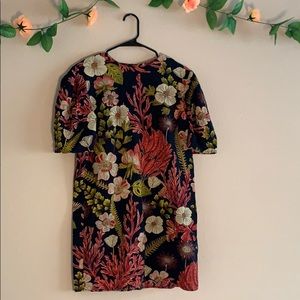 Puff sleeve floral dress